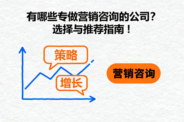 有哪些專做營銷咨詢的公司？選擇與推薦指南！